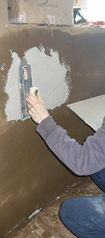 plastering